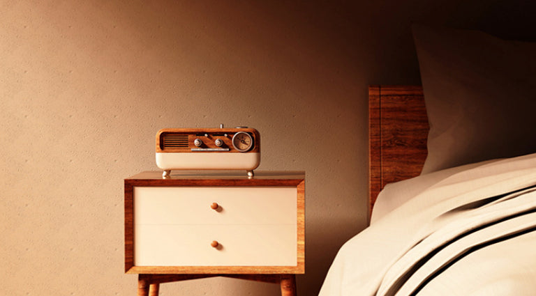 Retro Ambience Light Portable Alarm Clock Speaker