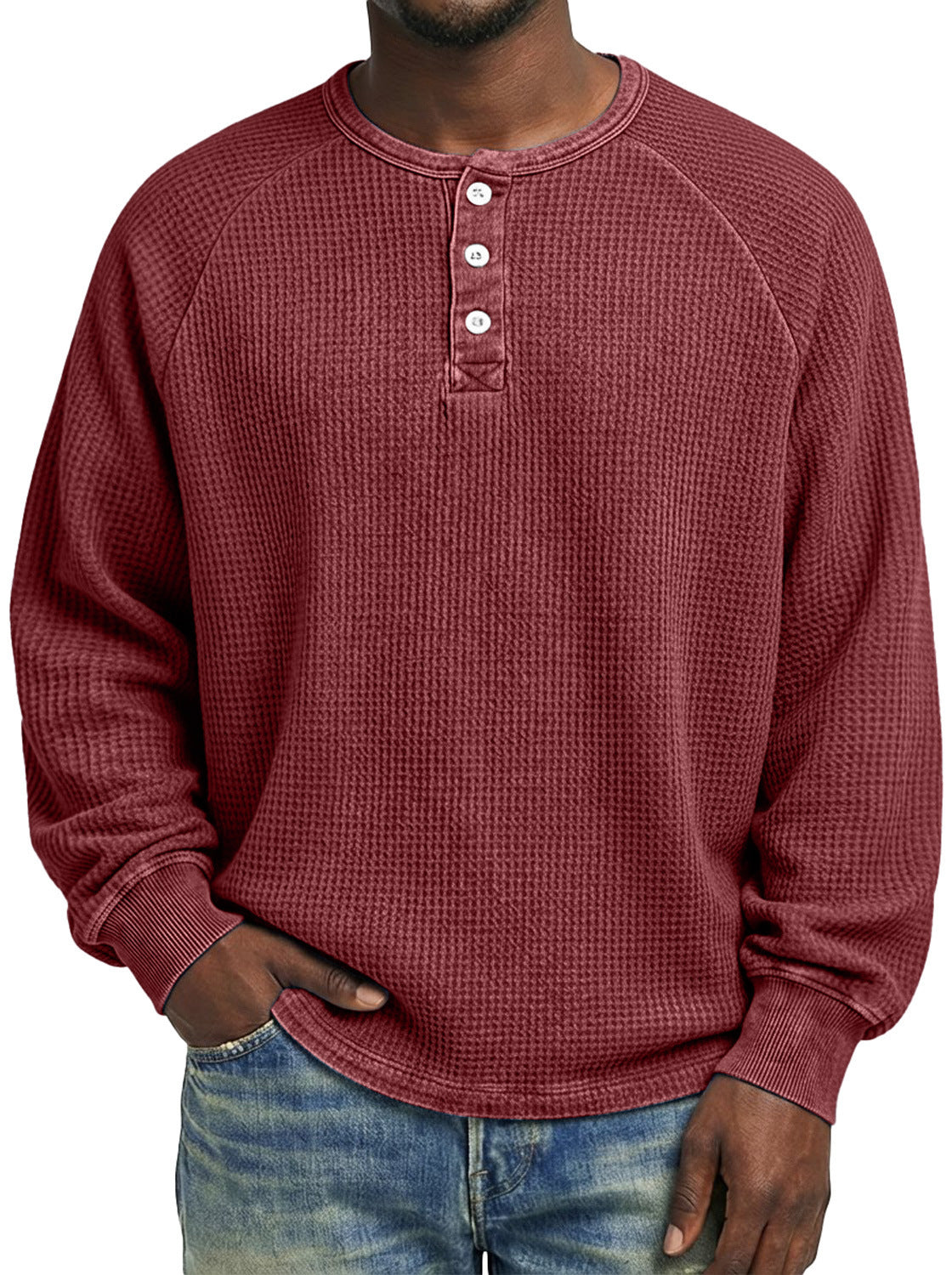 Mens Fashionable Printed Casual Long-sleeve Shirt