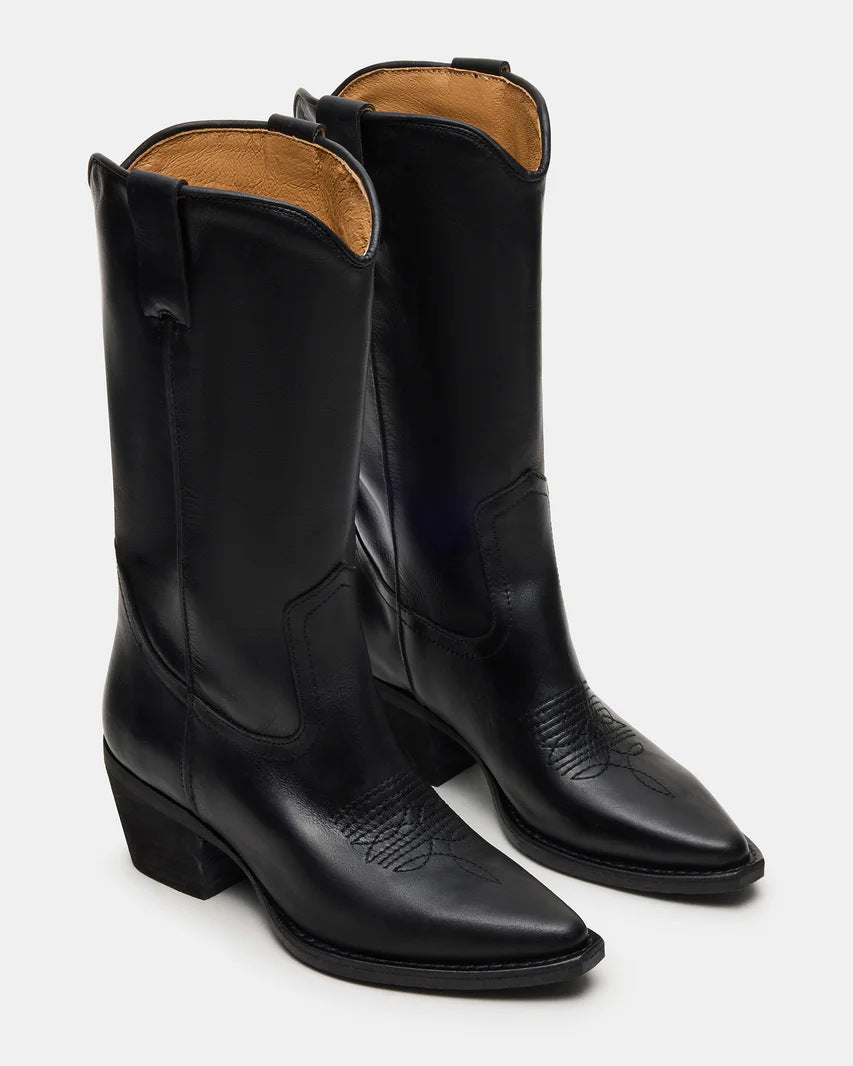 Plus-size Fashionable Embroidered Block-heel Thigh-high Womens Boots