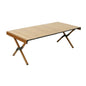 Portable Self-driving Camping Dinner Barbecue Table Wood Grain Table