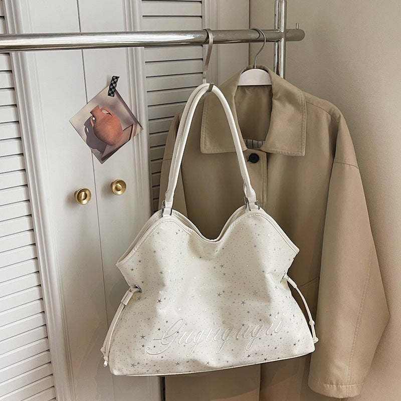 Star-print Tote Bag Womens Large-capacity Handbag