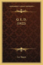 Q. E. D. (1922) - Paperback