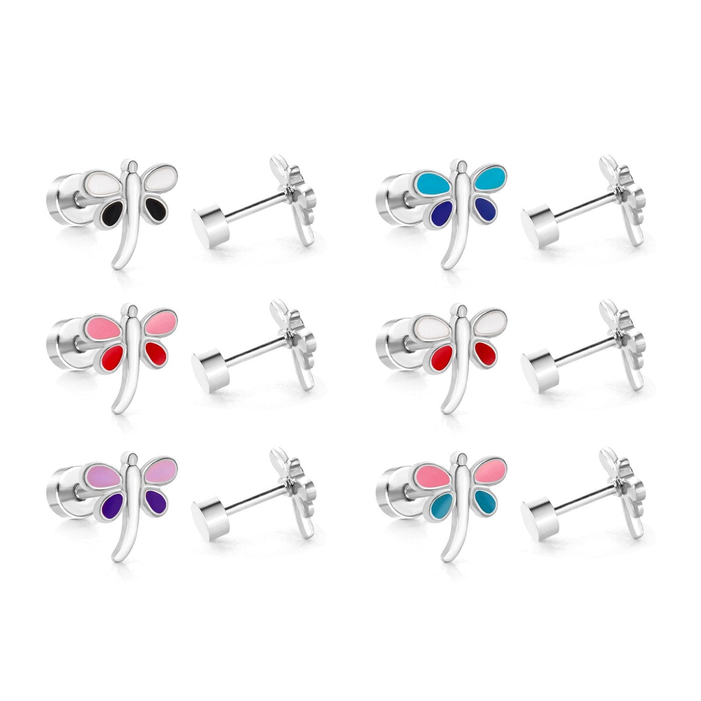 Cute And Sweet Crown-flower Earrings Stainless Steel Stud Earrings