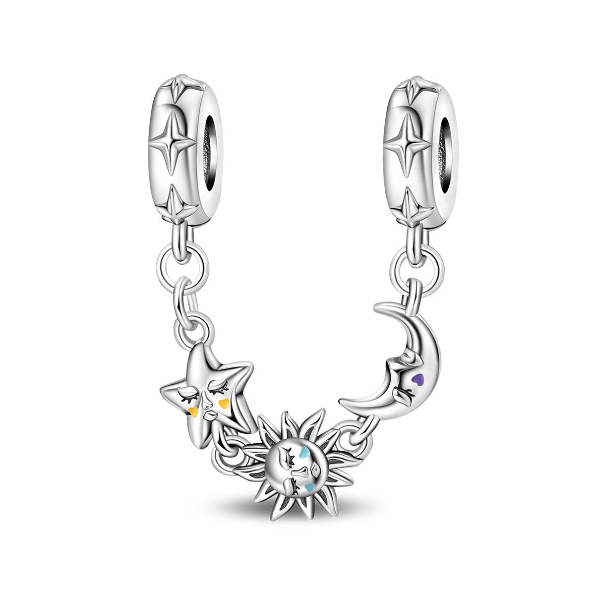 Sunny-Rainy Weather Sun-Moon-Stars Bracelet Beaded Pendant Accessories