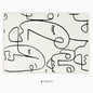 Black And White Line End Table Mat
