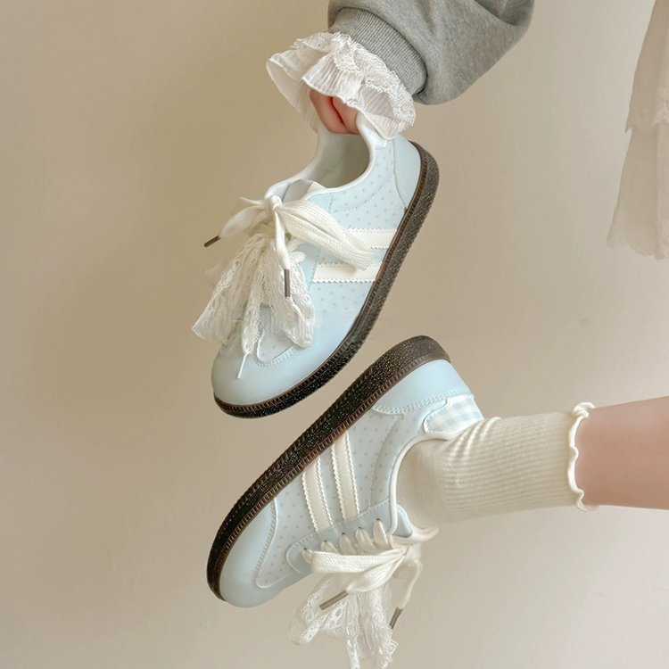 Summer Breathable Versatile Unique Flat Sneakers, Lace-Up Comfort Shoes For Women