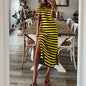Women's Plus Size Printed Slit Loose Hem Dress