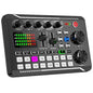 F998 Live Sound Card Audio Mixer Podcast Audio Interface with DJ Mixer Effects
