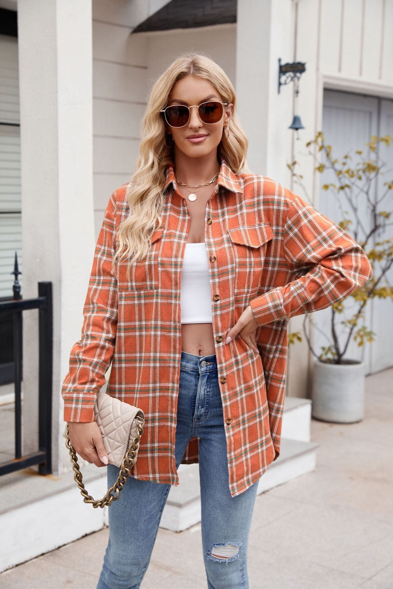 Classic Plaid Button-Down Shirt
