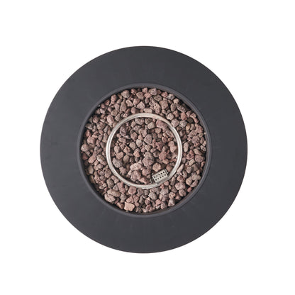 Modern Iron Propane Fire Pit, 32' Round, 40,000 BTU, Dark Grey Finish