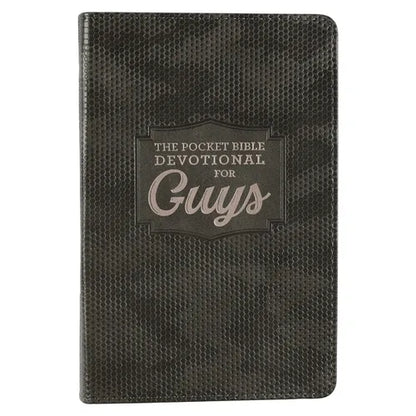 Pocket Bible Devotional for Guys Faux Leather - Leather