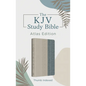 The KJV Study Bible: Atlas Edition, Thumb Indexed [Taupe & Denim Crosshatch] - Imitation Leather