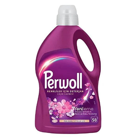 Perwoll Flower Charm: Liquid Laundry Detergent for Vibrant Colors & Fabric Care - Protects, Renews, and Adds a Pleasant Scent