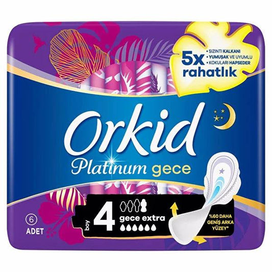 Orkid Hygienic Pads Platinum Gece Extra - Advanced Protection & Comfort for Women