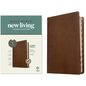 NLT Large Print Thinline Reference Bible, Filament Enabled Edition (Red Letter, Leatherlike, Rustic Brown, Indexed) - Imitation Leather