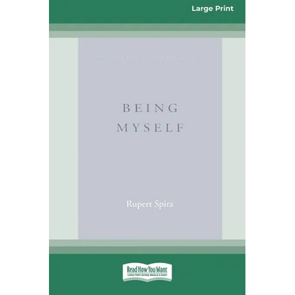 Being Myself (Large Print 16 Pt Edition) - Paperback