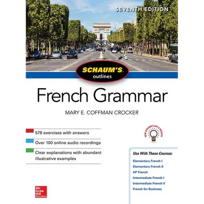 Schaum's Outline of French Grammar, Seventh Edition - Paperback