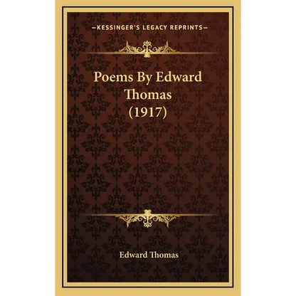 Poems By Edward Thomas (1917) - Hardcover