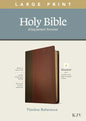 KJV Large Print Thinline Reference Bible, Filament Enabled Edition (Red Letter, Leatherlike, Brown/Mahogany) - Imitation Leather
