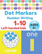 Dot Markers Number Writing 1 - 10, Left handed kids, Ages 3+: Educational Pre k with Simple Big Numbers Tracing, Easy Guided BIG DOTS, Giant, Large, J - Paperback