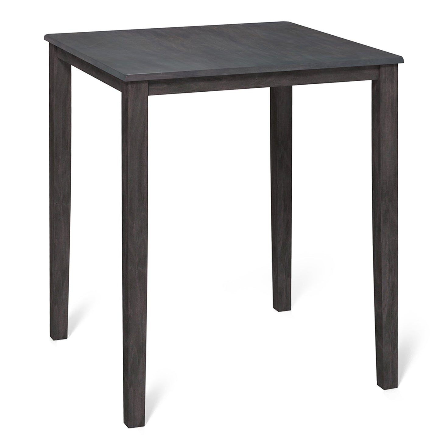 Square Dining Table with Solid Wood Frame for 4-Person
