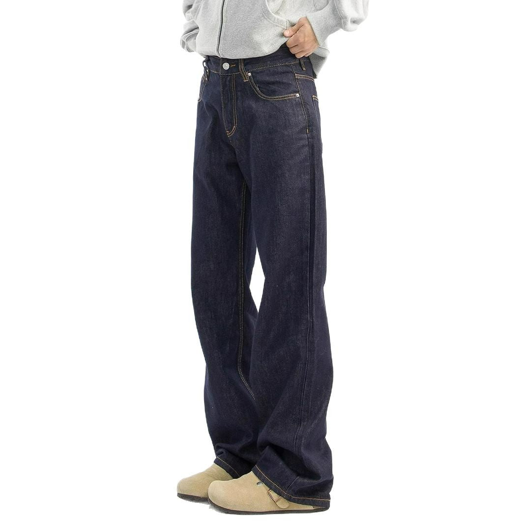 New Mens Retro Casual Wide-leg High-street Loose Straight-leg Pants