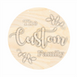 Unfinished Wood Custom Family Name Door Sign Kit | Wood Craft Cutouts | 1/4" Thick |