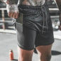 Fashion Men Elastic Waist Sports Shorts with Phone Pocket