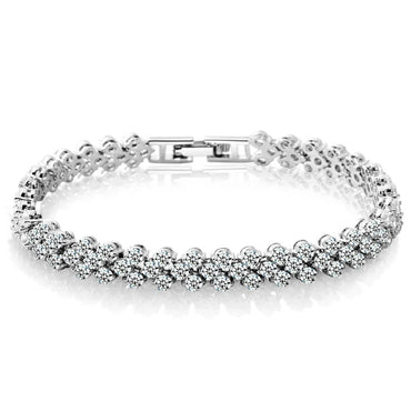 Fashion Women Silver Crystal Diamond Bracelet