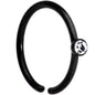 20G 5/16 Clear Gem Black Seamless Circular Ring