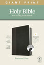 NLT Personal Size Giant Print Bible, Filament Enabled Edition (Red Letter, Leatherlike, Black/Onyx, Indexed) - Imitation Leather