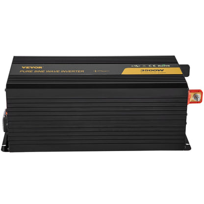 Pure Sine Wave Inverter 3500W, DC 12V to AC 120V, USB, LCD, GFCI, for RV Solar