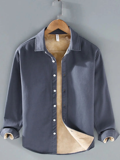 Men's Plus Size Button Up Long Sleeve Shirt