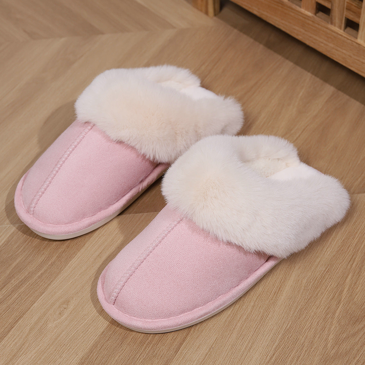 Cotton Slippers Thickened For Indoor Use In Autumn And Winter Half-covered