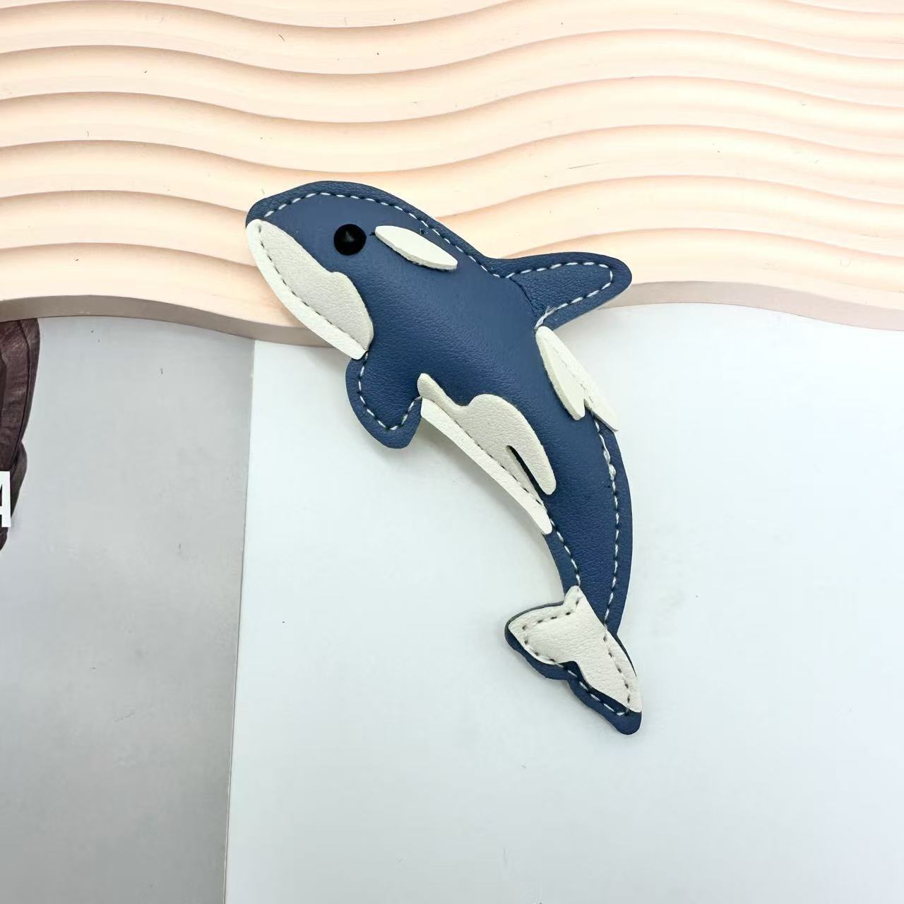 New-style Marine Animal Keychain Made Of PU Leather Shark