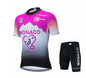 Purple Sportwear for men Short-sleeved Suspender Cycling Suit Suit Mountain Biking suit