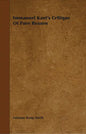 Immanuel Kant's Critique of Pure Reason - Hardcover