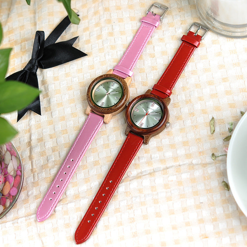 Wooden Watch Simple And Casual Quartz Movement