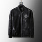 BLACK  Plus Size Loose Clothes Men's Stand-up Collar Jacket