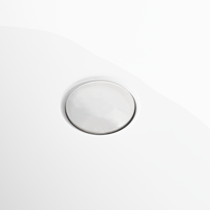 47in Gloss White Acrylic Freestanding Oval Bathtub, Chrome Overflow and Drain