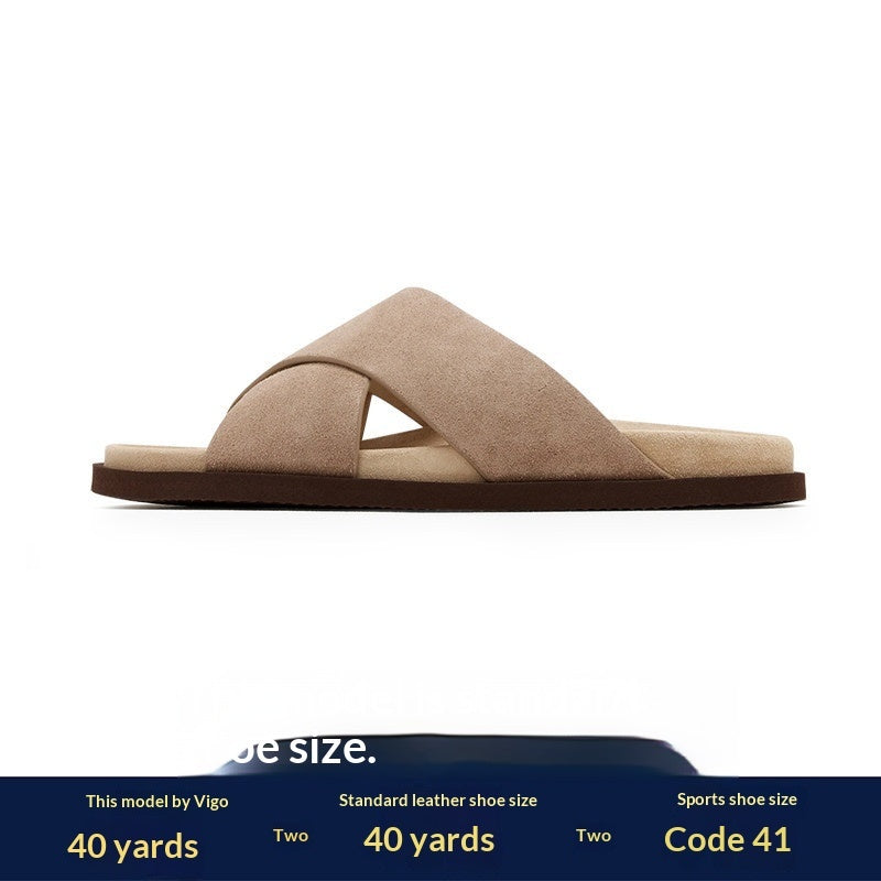 Mens Breathable Thick-soled Beach Flip-flops