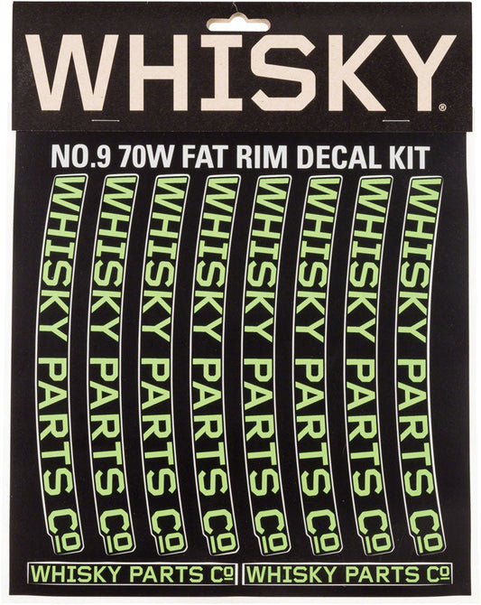 WHISKY 70w Rim Decal Kit for 2 Rims Lime Green