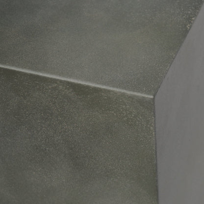Modern Iron Square Fire Pit 50000 BTU, Stone Gray, 31x31x24