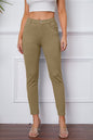 High Waist Stretchy Rayon Blend Pants