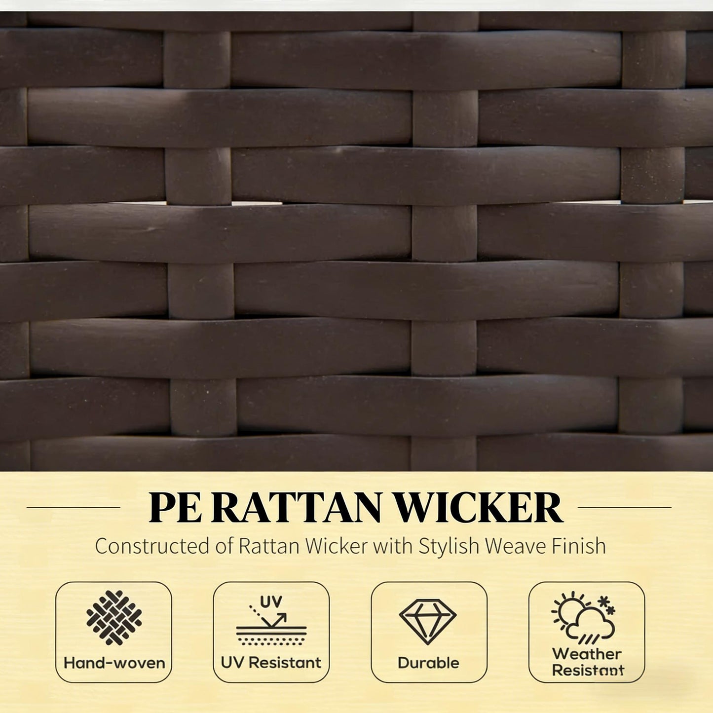 Outdoor Sectional Set PE Rattan Steel Turquoise 7pc