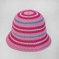 Dopamine Color Foldable Storage Bucket Hat Women's Fashion Color Woven Face Small Bucket Cap