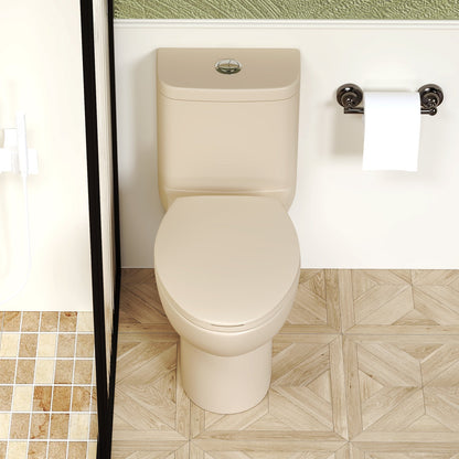 1.1/1.6 GPF Tornado Flush One-Piece Toilet ADA Height 17in, Dual Flush, Khaki