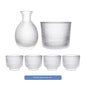 Japanese Hammered Glass Wine & Sake Set – 6-Piece
