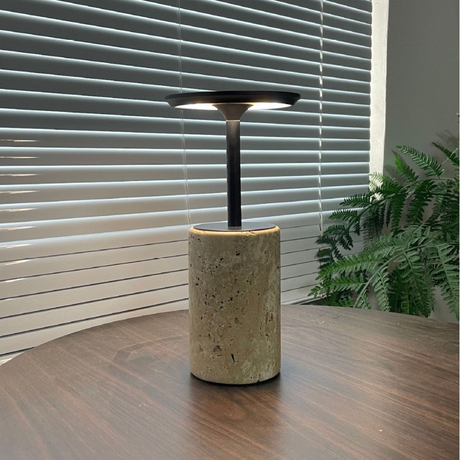 Nordic Minimalist Modern Travertine Table Lamp
