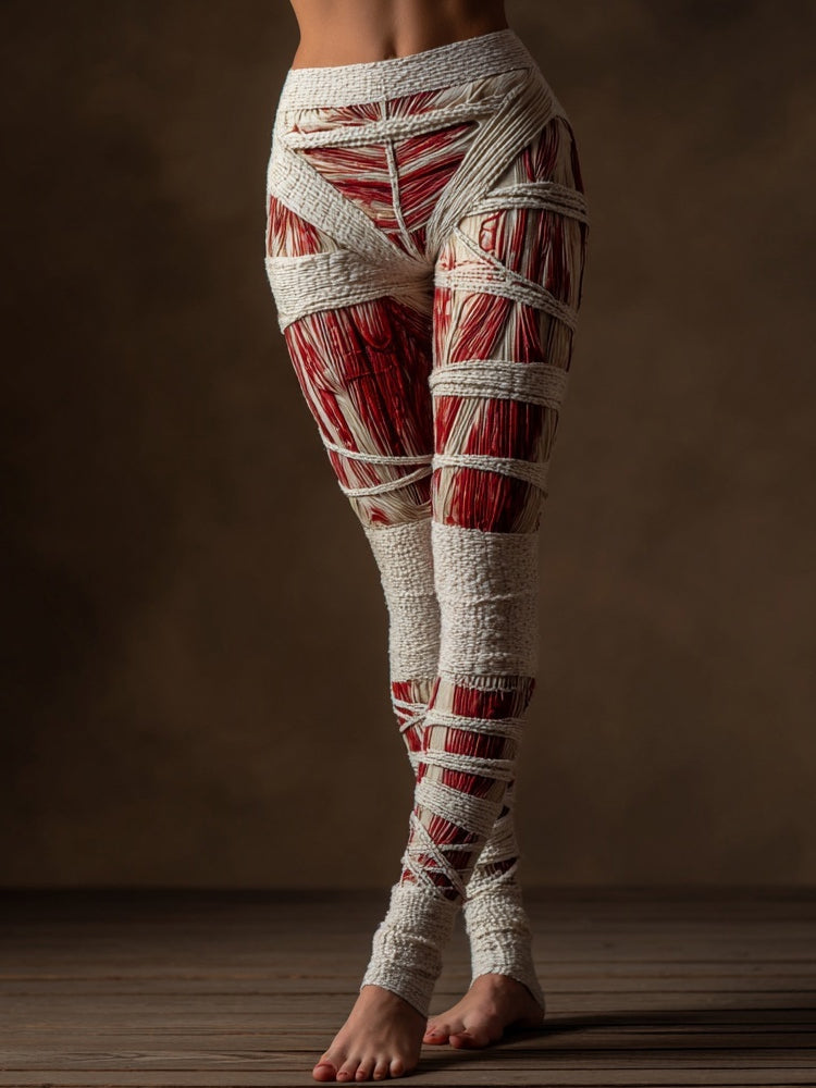 Womens Casual Loose-fitting 3D-printed Pants